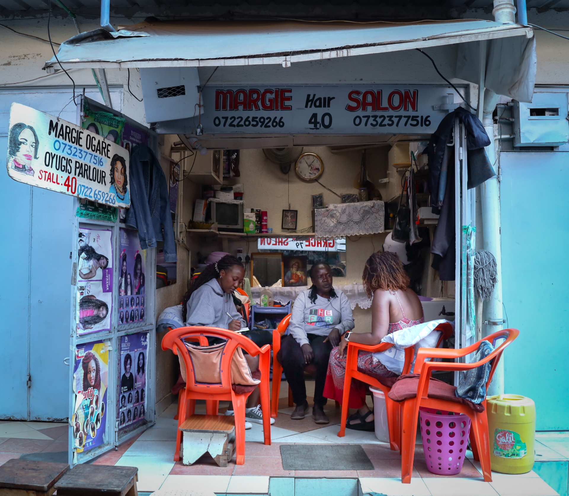 Margie Hair Salon storefront at Kenyatta Market