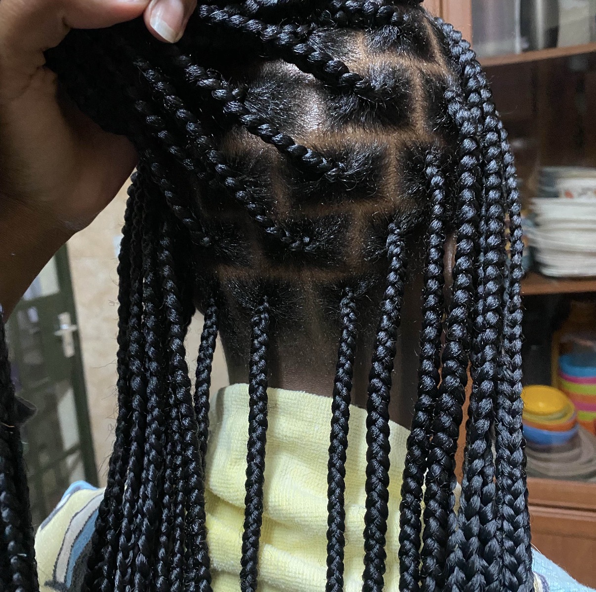 Braids Refresh installed at home in Nairobi by a Braiding Nairobi stylist